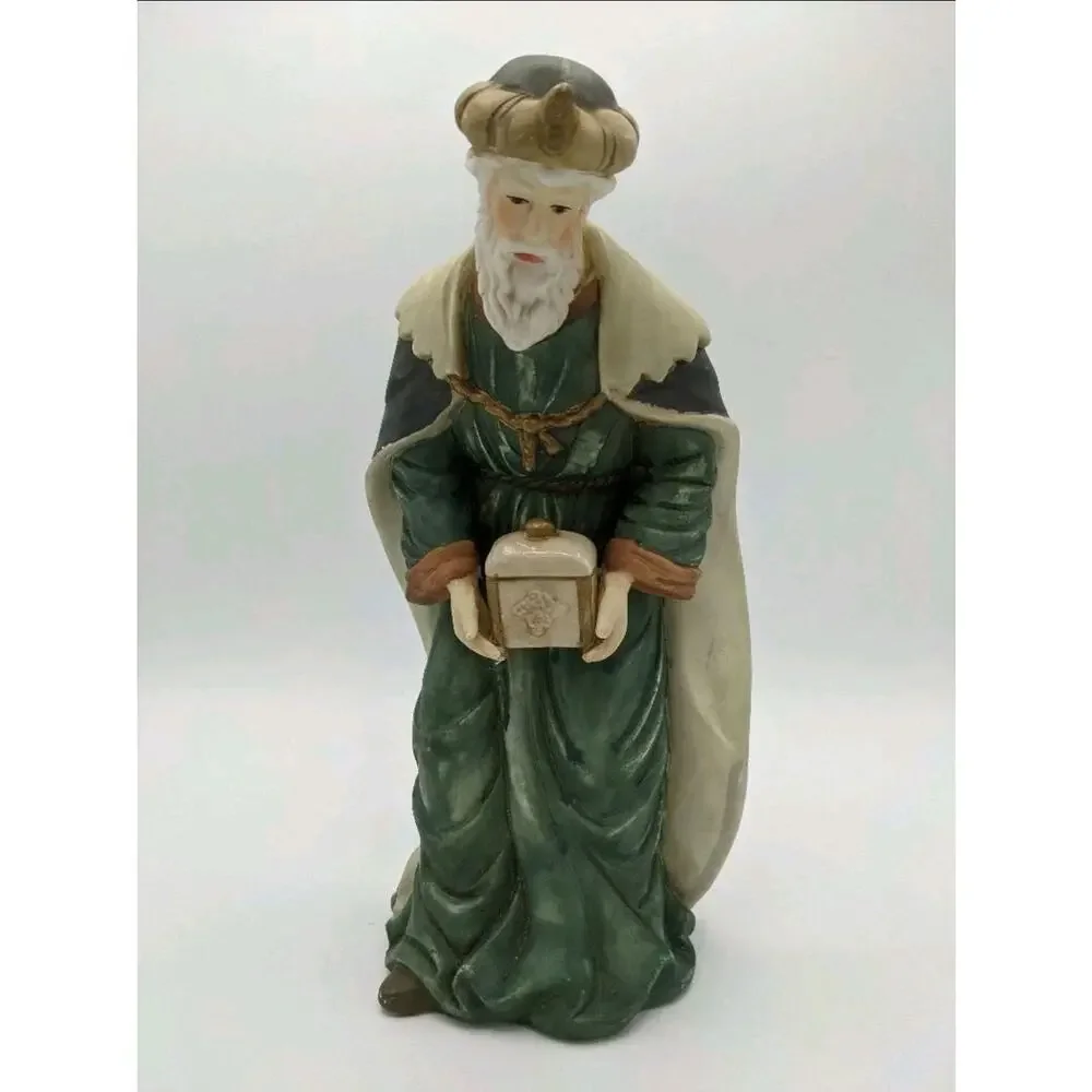 Grandeur Noel Collectors Edition Hand Painted 9 Porcelain Christmas Nativity Set